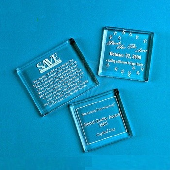 Cheap Acrylic Award Medals Blank Glass Award Transparent Design