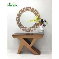 unique design round decorative wall mirror and mirrored table